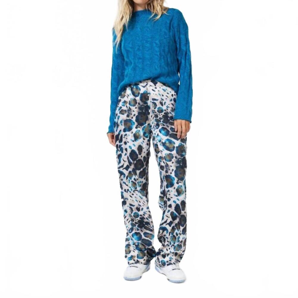 NEW ESQUALO trousers sateen animal roots in print